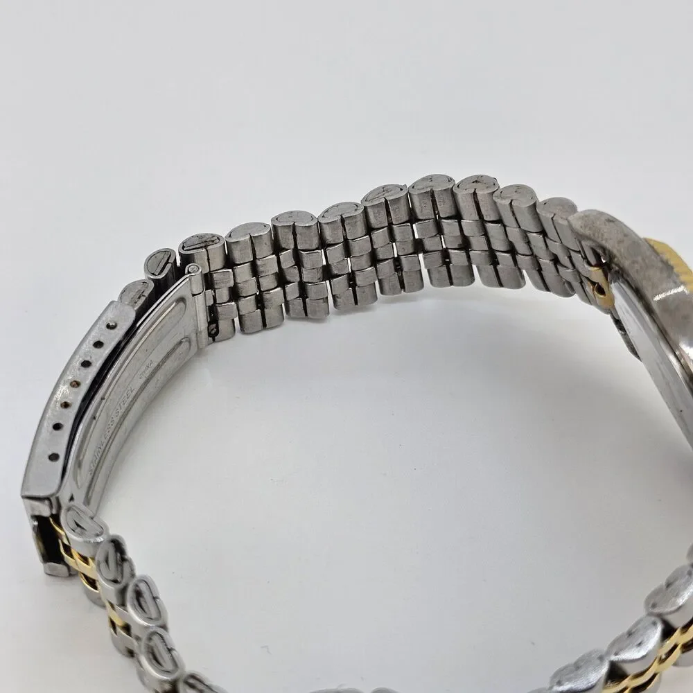VTG Cosort Men's Watch 36MM‎ Gold Dial Two Tone Band Up to 8